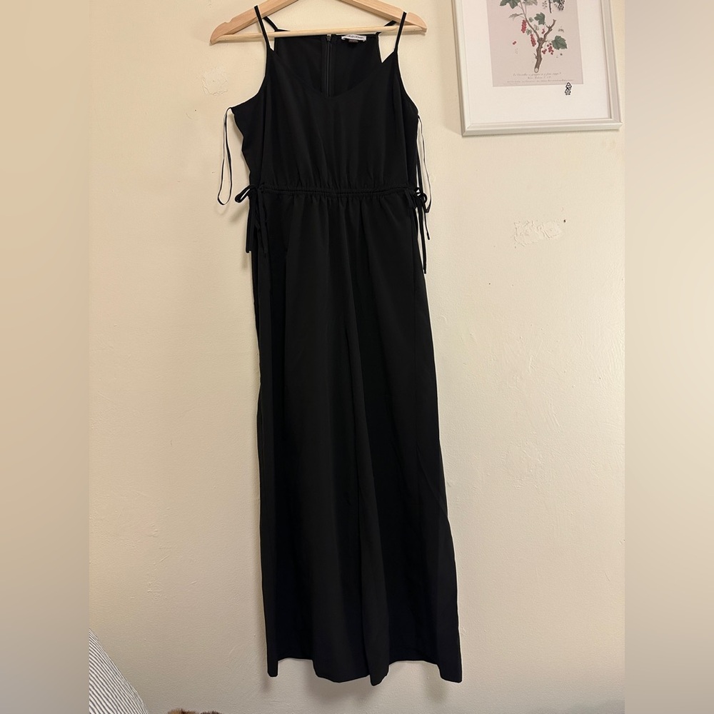 Calvin Klein Black Sleeveless Tie-Waist Jumpsuit